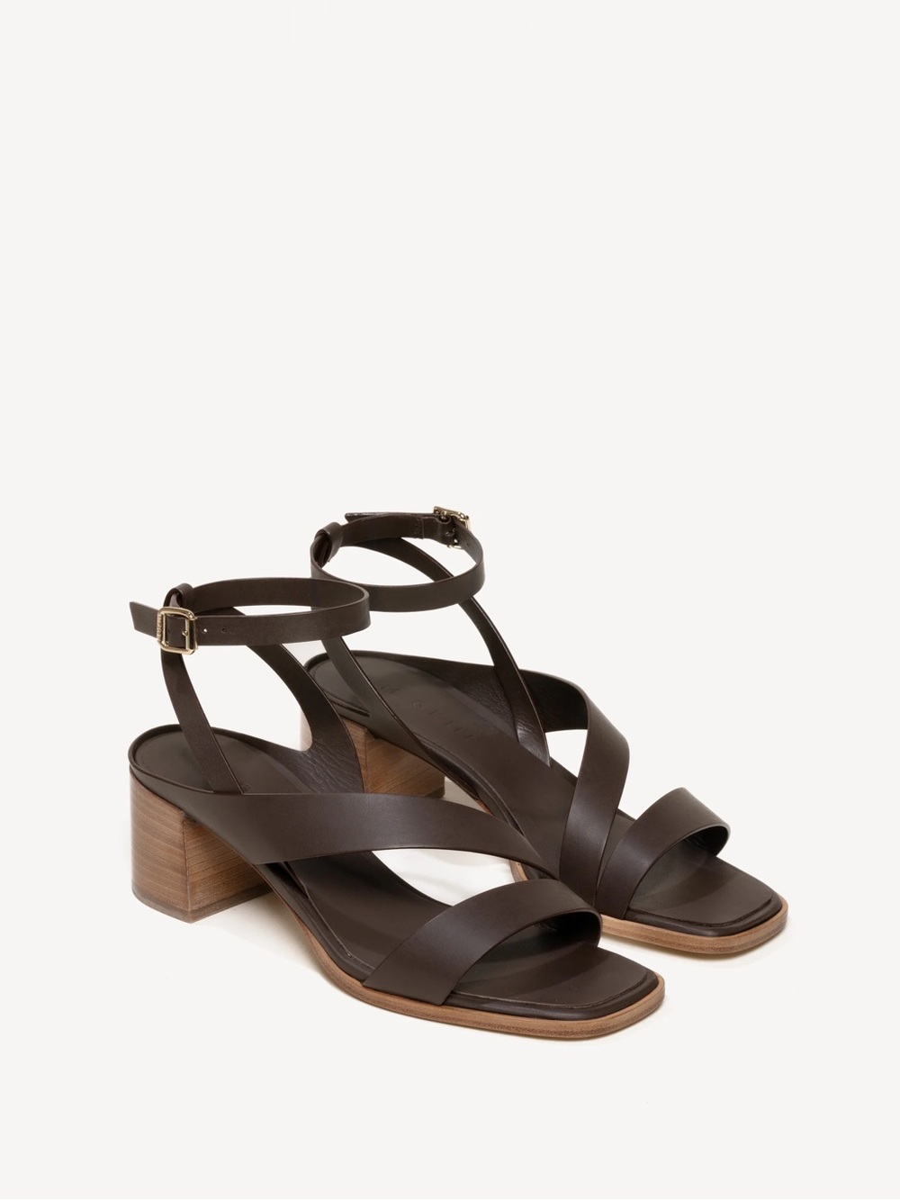 M GEMI • The Moira strappy block heel sandals calf leather Italy designer